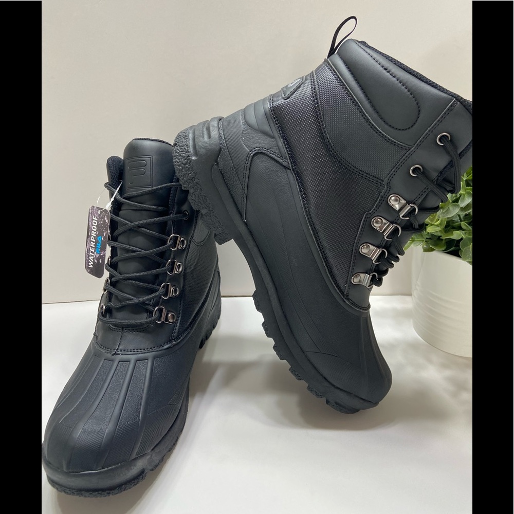 NEW Fila Weathertech Men's Extreme Waterproof Duck Boots Black 9.5-12 - Picture 6 of 9